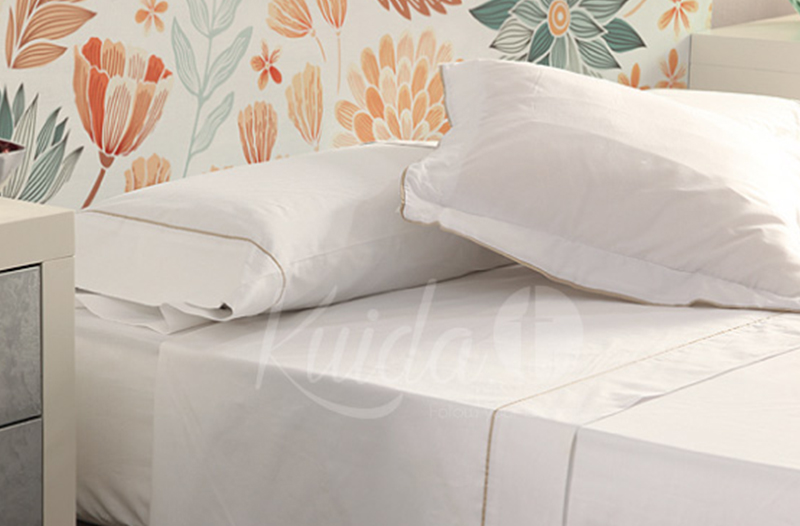 Ropa de cama contraste color blanco